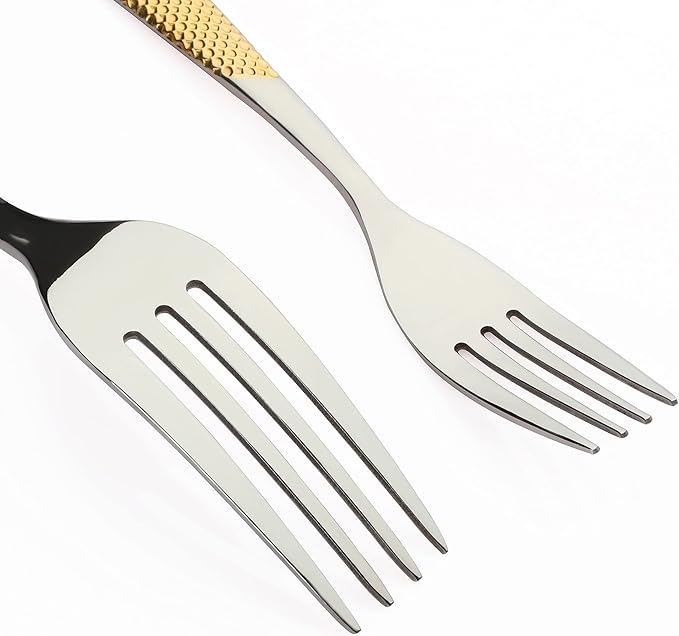 Gold Silverware Set 60-Piece Stainless Steel Flatware Cutlery Set Service - Image 3