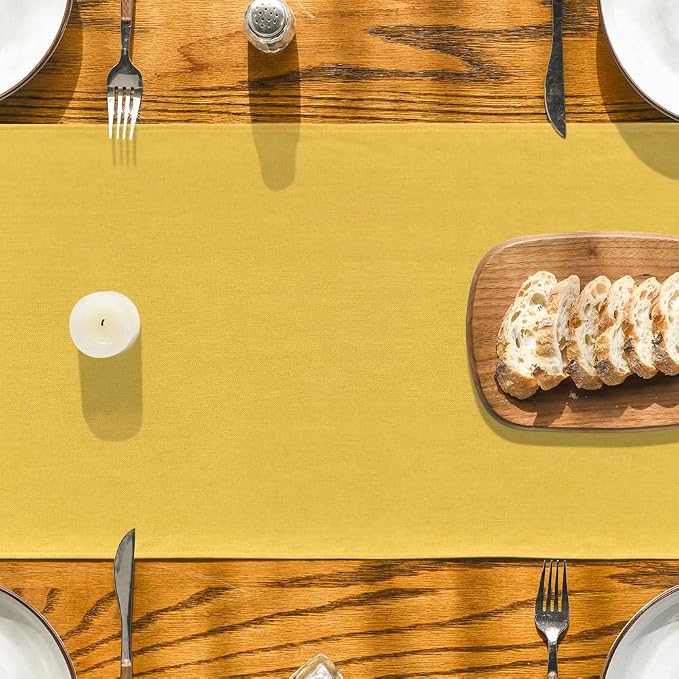 Artoid Mode Yellow Table Runner, Seasonal Summer Fall Washable Kitchen Dining - Image 3