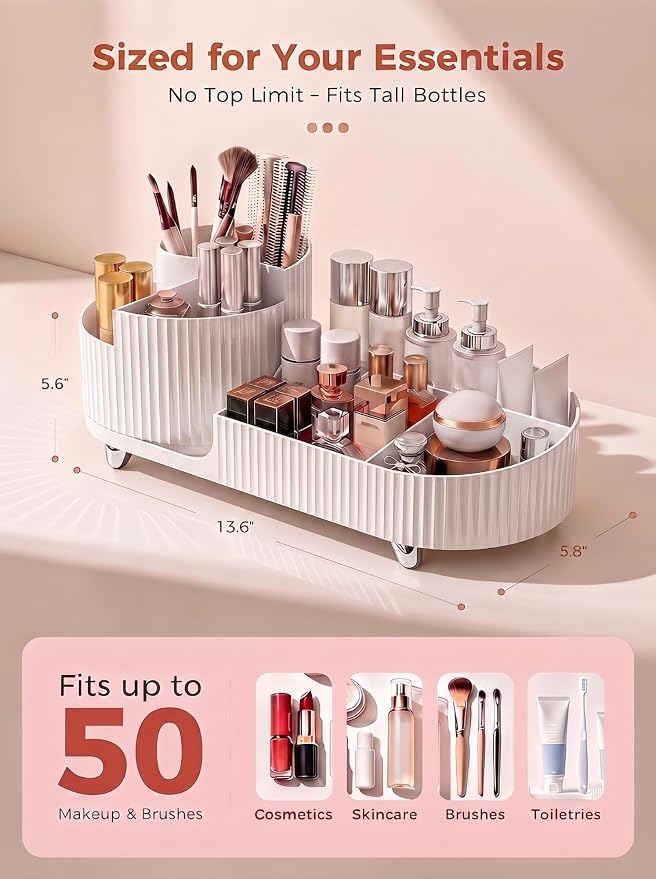 Booklov Rotating Makeup Organizer - Image 2