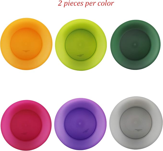 AOYITE 10 inch Plastic Plates Reusable Set 12, BPA Free Kids Plate Autumn | - Image 6