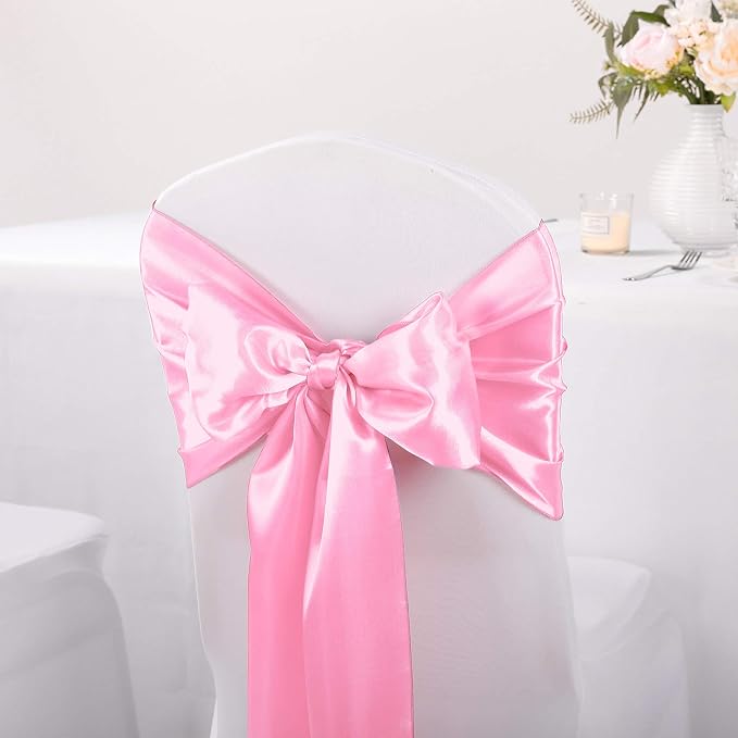 10-Pack Satin Table Runner Pink 12 x 108 inches Long, Table Runners - Image 7