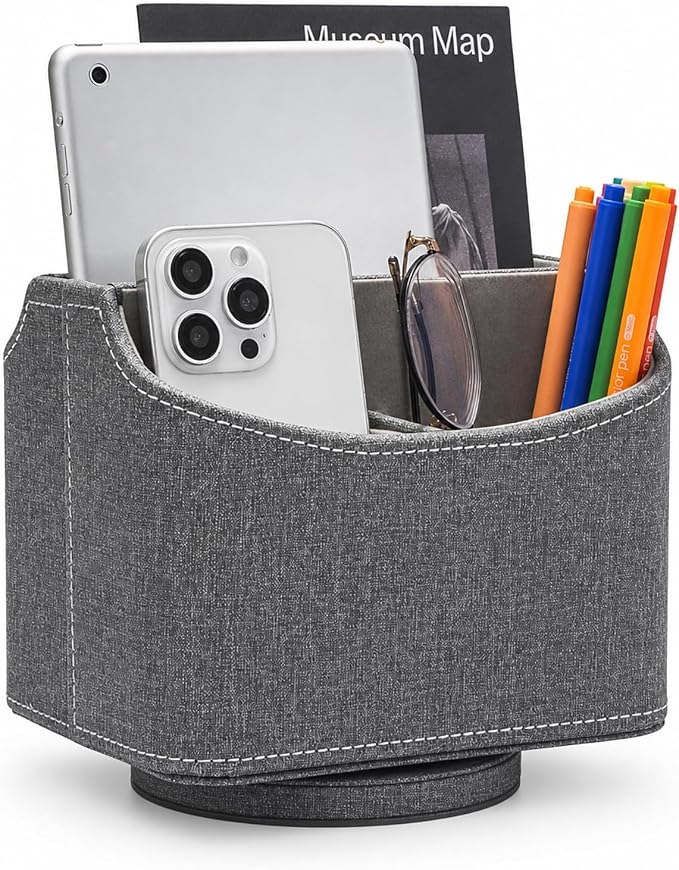 UnionBasic Rotating Desk Organizer, 360 Desk Spinning Caddy, Desktop TV by UnionBasic