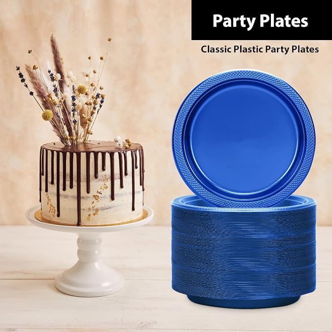Blue Plastic Plates 7 Inch - Image 3
