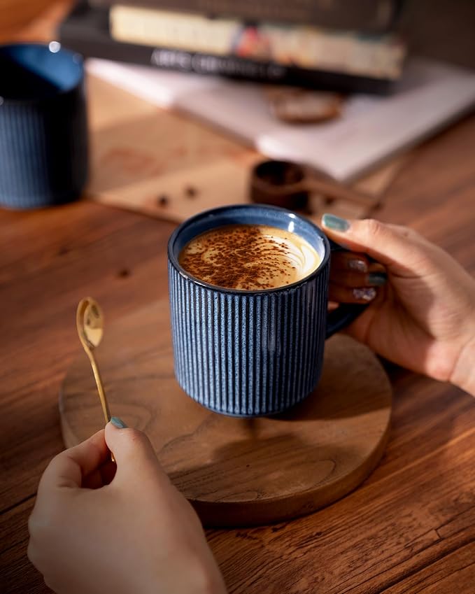 famiware Coffee Mug Set for 8, Star 12 oz Catering Mugs Cup Set - Image 4