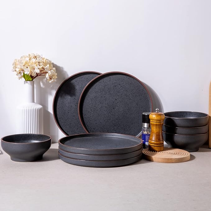 LERATIO Salad Plates, 8.0 inch ceramic plates, Ceramic Salad Plates Set of 6 - Image 7