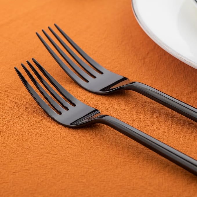 Alata Potter Black 20-Piece Forged Silverware Set, Service - Image 5