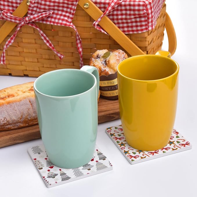 24 Pcs Ceramic Tiles for Crafts Ceramic Coasters for Crafts Blank White - Image 8