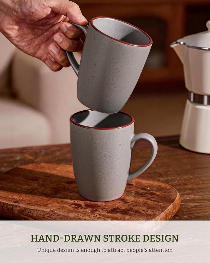 famiware Venus Coffee Mugs Set of 4, 13 oz Ceramic Stoneware Mug Cup Set | - Image 3