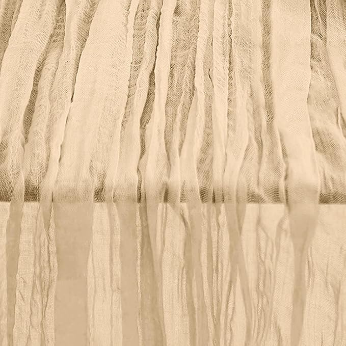 6 Pack Nude Cheesecloth Table Runner 35x120 Inch 10Ft Rustic Gauze Cheese Cloth - Image 4
