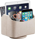 PU Leather Remote Control Holder, 360 Degree Spinning Desk TV Remote Caddy by Arniche