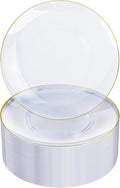 Nervure 100PCS Clear and Gold Plastic Plates by Nervure