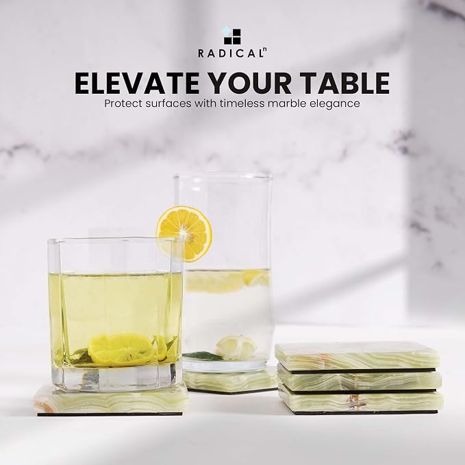 Radicaln Square Marble Coasters Set of 6 - Image 3