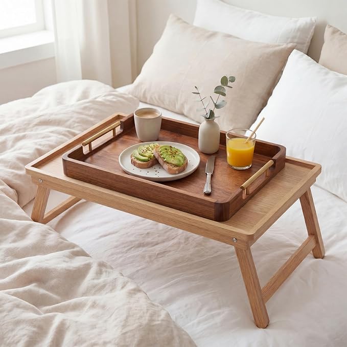22 x 16 Inch Large Acacia Wood Serving Tray - Image 3