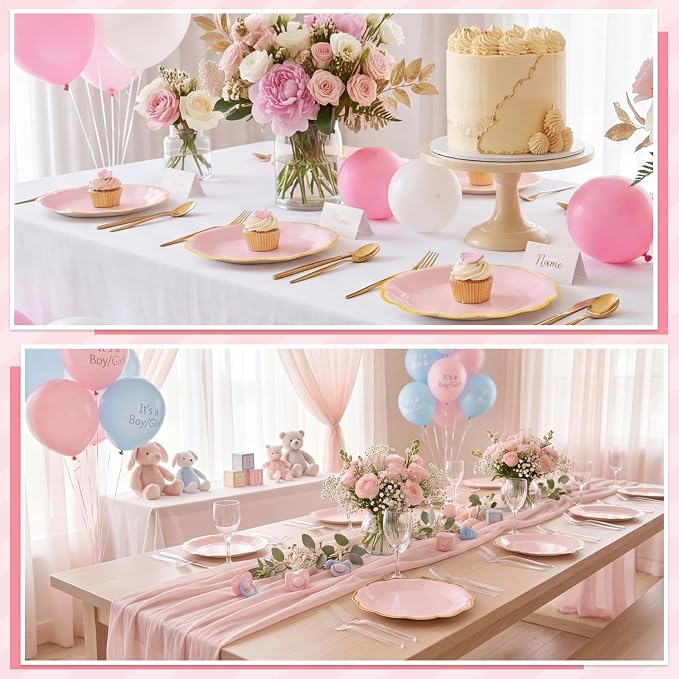 NatNarr 30 Pcs Pink Plates - Image 6
