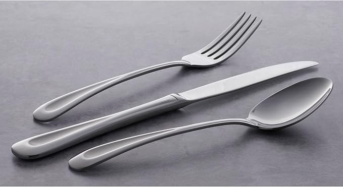 Oneida Silverware Set For 8, Satin Sand Dune 45-Piece Everyday Flatware Set - Image 8