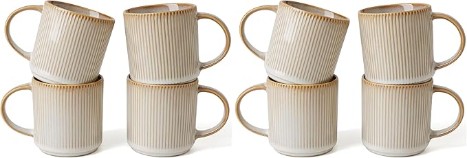 famiware Coffee Mug Set for 4, Star 12 oz Catering Mugs Cup Set by Famiware