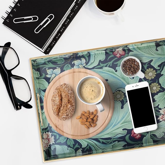 Spsyrine Serving Tray with Handles, Plastic Decorative Tray - Image 6