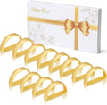 KPOSIYA Napkin Rings Set of 12, Metal Gold Napkin Rings Bulk by KPOSIYA