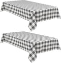 Buffalo Plaid Tablecloth, 2 Pack, 54 x 108 inch, Stain and Wrinkle Resistant by Hiasan