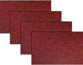 PIGCHCY Placemats, Washable Durable Vinyl Woven Table Mats, Elegant Heat by PIGCHCY