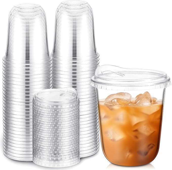 Baderke 50 Pcs Clear Plastic Cups by Baderke