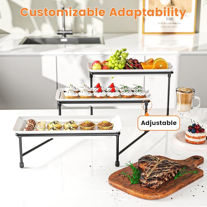 3 Tier Serving Tray for Party, Tiered Platter, sturdy & stable. For cookies - Image 5