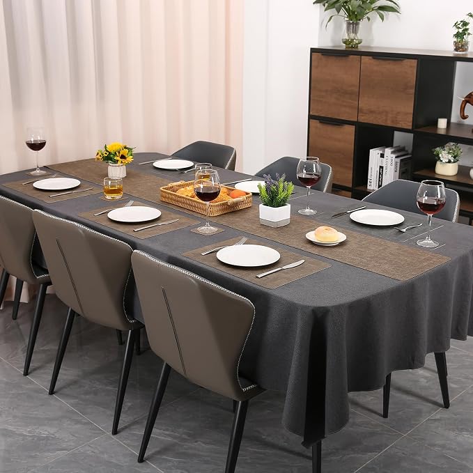 Table Runners 94 Inch Long, Dual-Sided Faux Leather Table Runner | Waterproof - Image 6