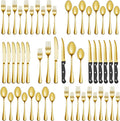 72 Pcs Gold Silverware Set by MUTNITT