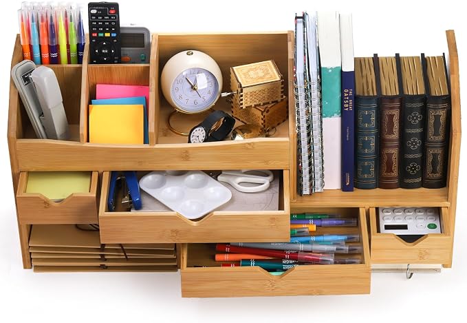 Lawei Bamboo Desk Organizer - Image 6