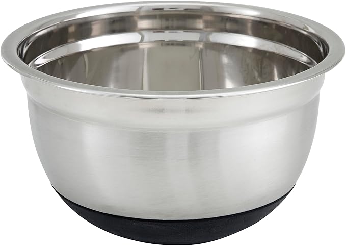Winco 8 qt Stainless Steel Mixing Bowl | Dishwasher safe, Heavy-duty, Non-slip by Fonteme