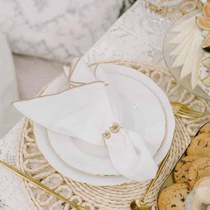 6 Pcs Silver Napkin Rings - Image 6