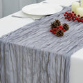 1 Pack Grey Cheesecloth Table Runner 120 Inch Boho Wedding Decor | Cheesecloth by Fixwal