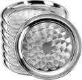 8 Pack Stainless Steel Round Serving Tray by Unknown