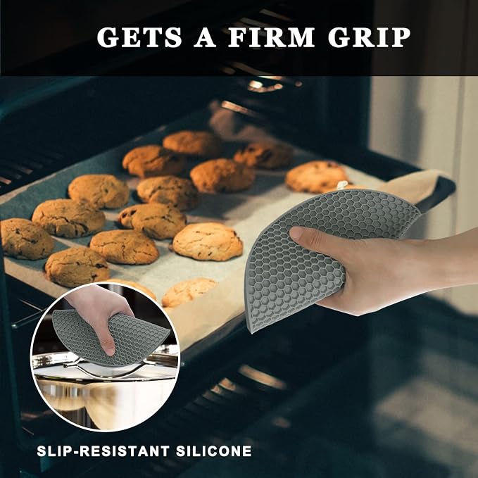 Silicone Trivet Mats, 2 Sizes 7 & 9 Inch Heat Resistant Silicone Hot Pads Pot - Image 2