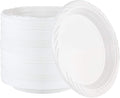 200 Count Disposable 7 Inch White Plastic Plates by PLASTICPRO