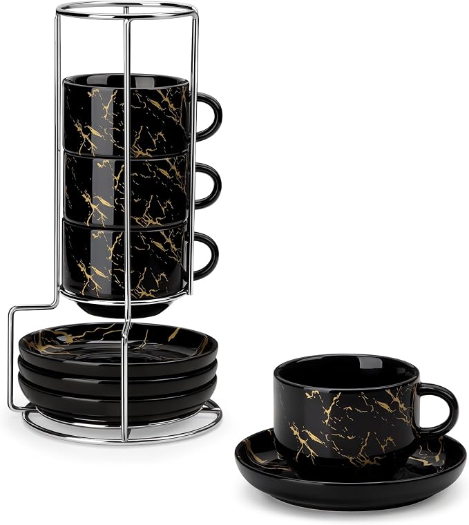 MALACASA 4 OZ Porcelain Espresso Cups by MALACASA