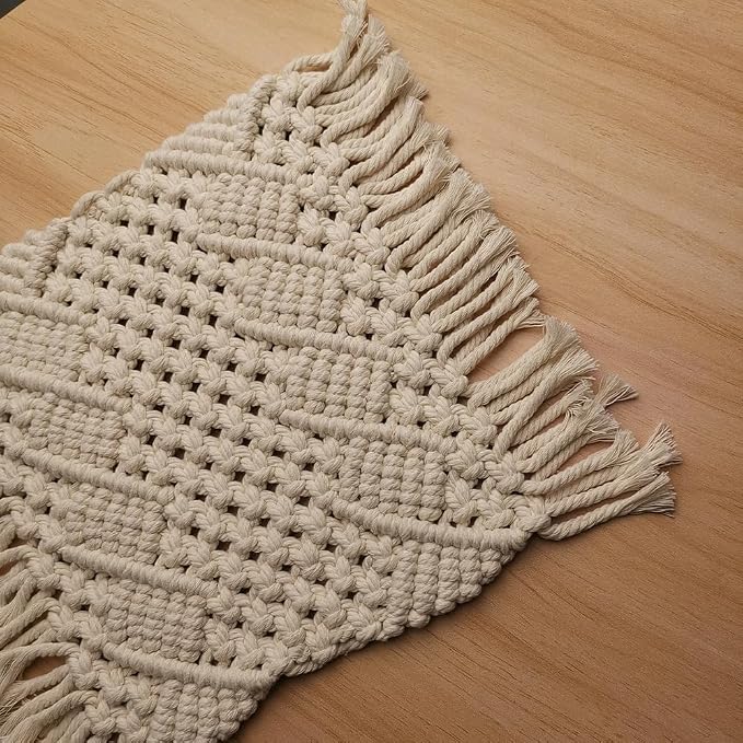 Handmade Cotton Woven Crochet Placemat - Image 7