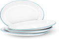 Red Co. Set of 4 Enamelware Metal Classic 13" Serving Oval Tray Platter by RedCo