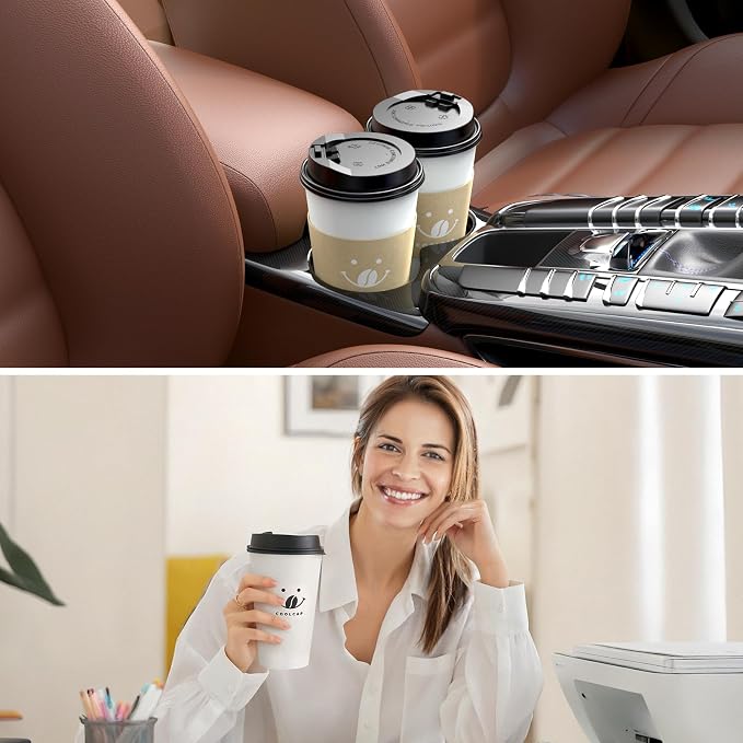 Coffee Cups with Lids and Sleeves, 16 oz 300 Pack To Go Cups with Lids - Image 7