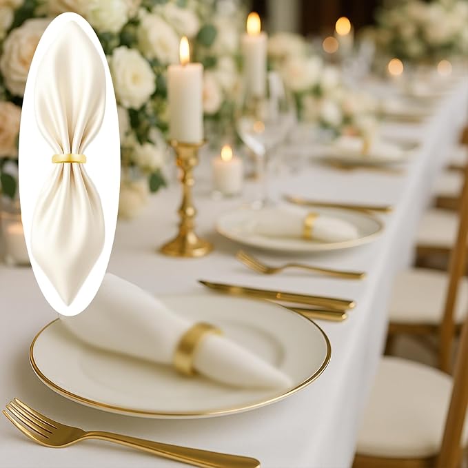 12 Pcs Stainless Steel Napkin Rings - Image 3