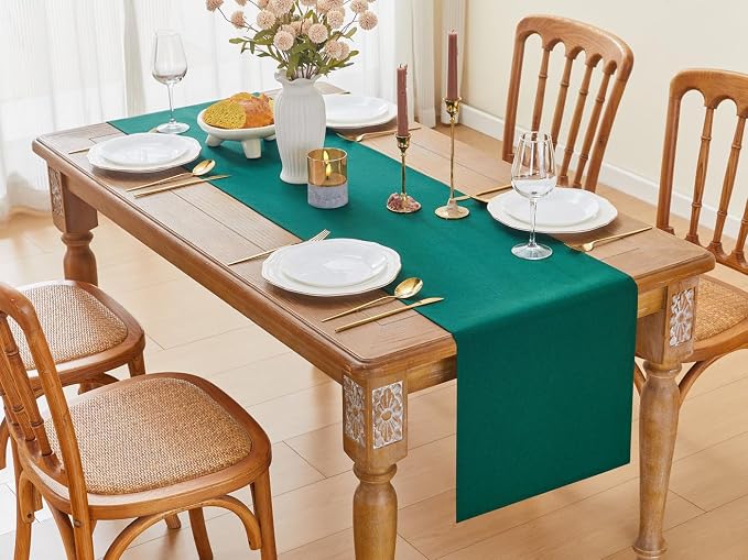 YATOJUZI Green Table Runner Seasonal Kitchen Dining Coffee Table Decoration 95 - Image 6