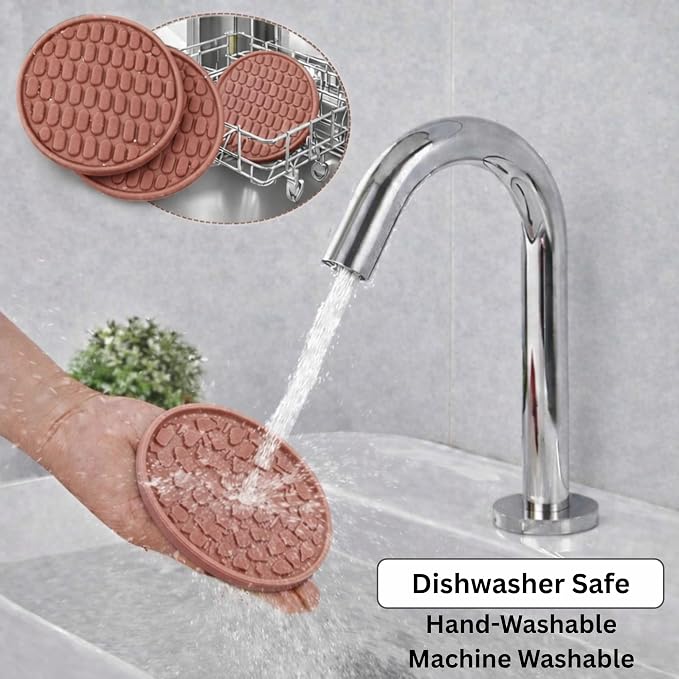 Soft, Shockproof & Safe – Unique 3‑Style Silicone Rubber Coasters Set - Image 7