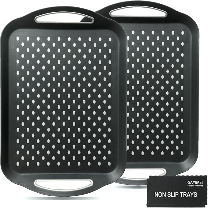 Large Anti-Slip Serving Tray by GAYIMEITRAYS