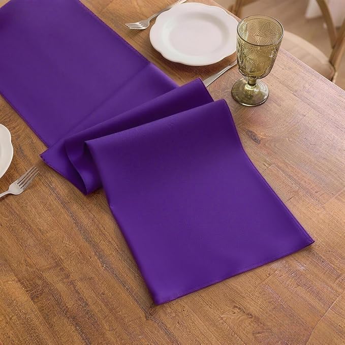 Purple Table Runner, Waterproof Washable Runners 48 Inches Long | Reusable - Image 3
