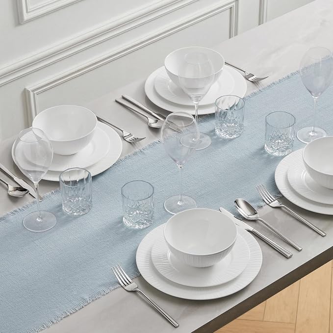 14 x 72 Inches Frayed Edge Table Runner, 270G Heavyweight Sand Washed Slub - Image 6