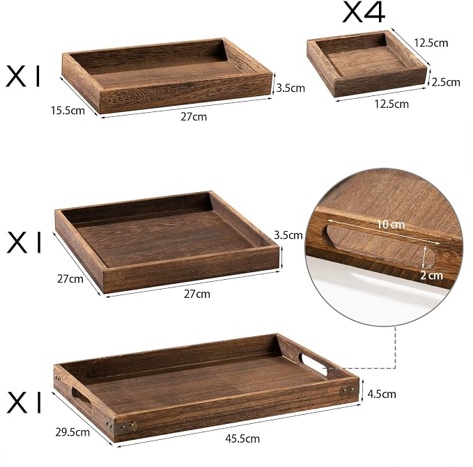 Rustic Wooden Serving Trays - Image 2