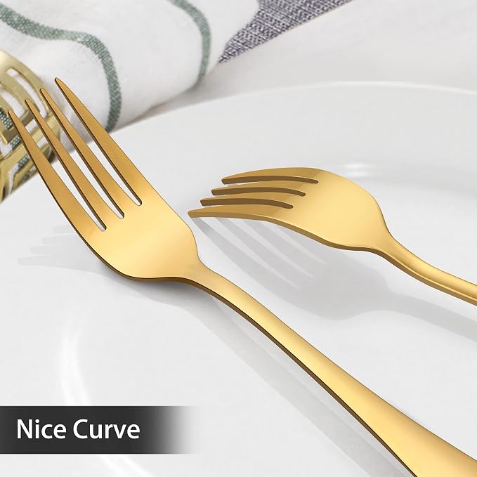 LIANYU 40-Piece Gold Silverware Set - Image 4