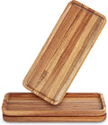 3 Pack Acacia Wood Charcuterie Cheese Trays 14x5.5in | Solid Natural Acacia Wood by Anyvape