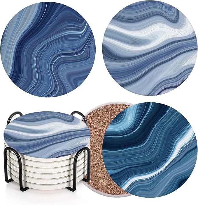 Coasters for Drinks, Ceramic Stone by Britimes