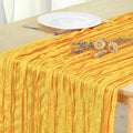 8 Pack Gold Cheesecloth Table Runner 120 Inch Boho Wedding Decor | Cheesecloth by Fixwal